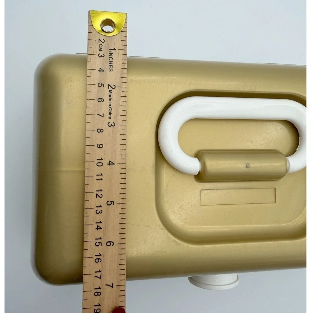 Vintage 90's Caboodles 2 Tier Makeup Travel Case Organizer Vanity Mirror Gold